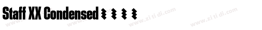 Staff XX Condensed字体转换